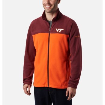 Columbia Collegiate Flanker III Fleece - Virginia Tech, Chamarras Vino Oscuro Marrom Naranjas Para H